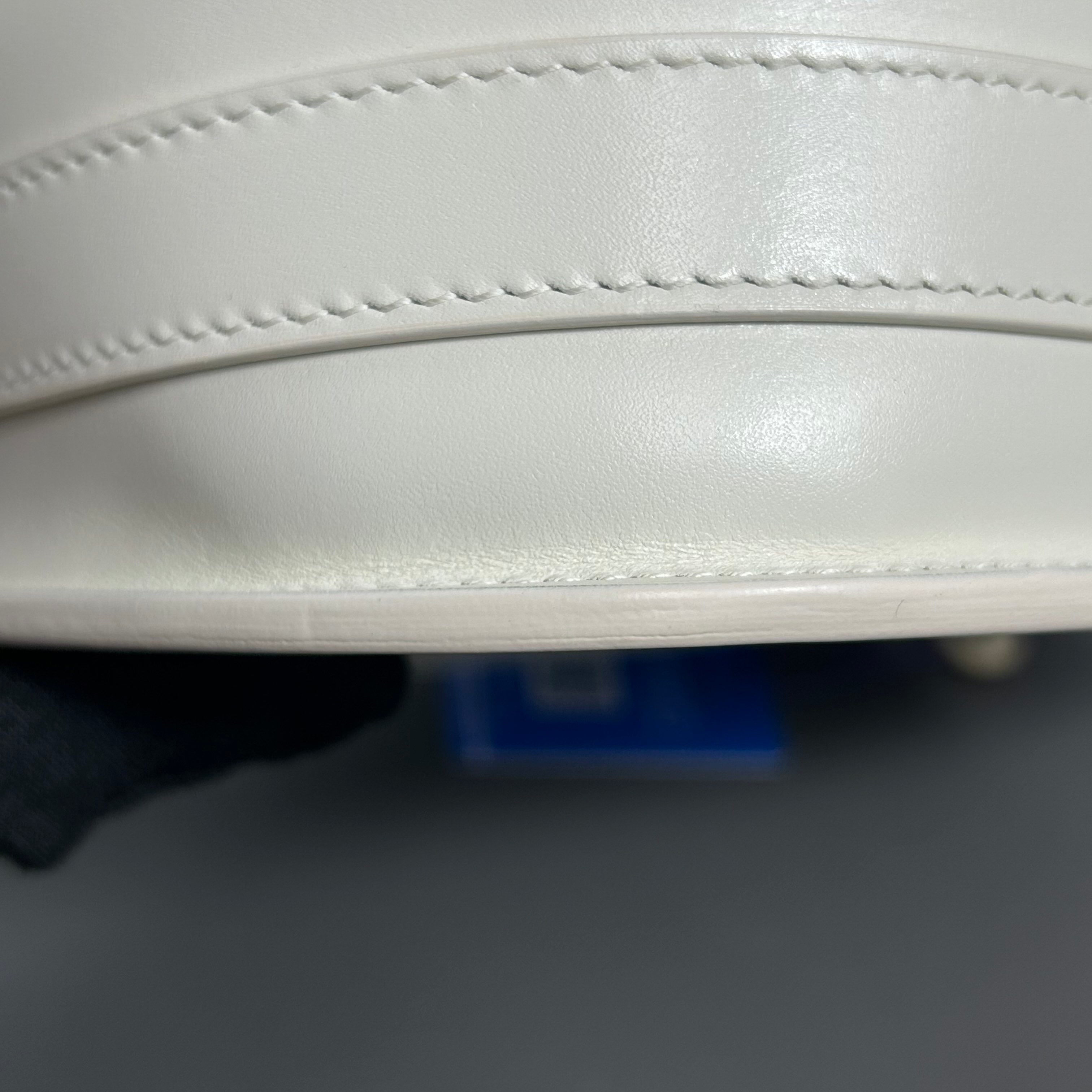 Dior White Saddle Bag