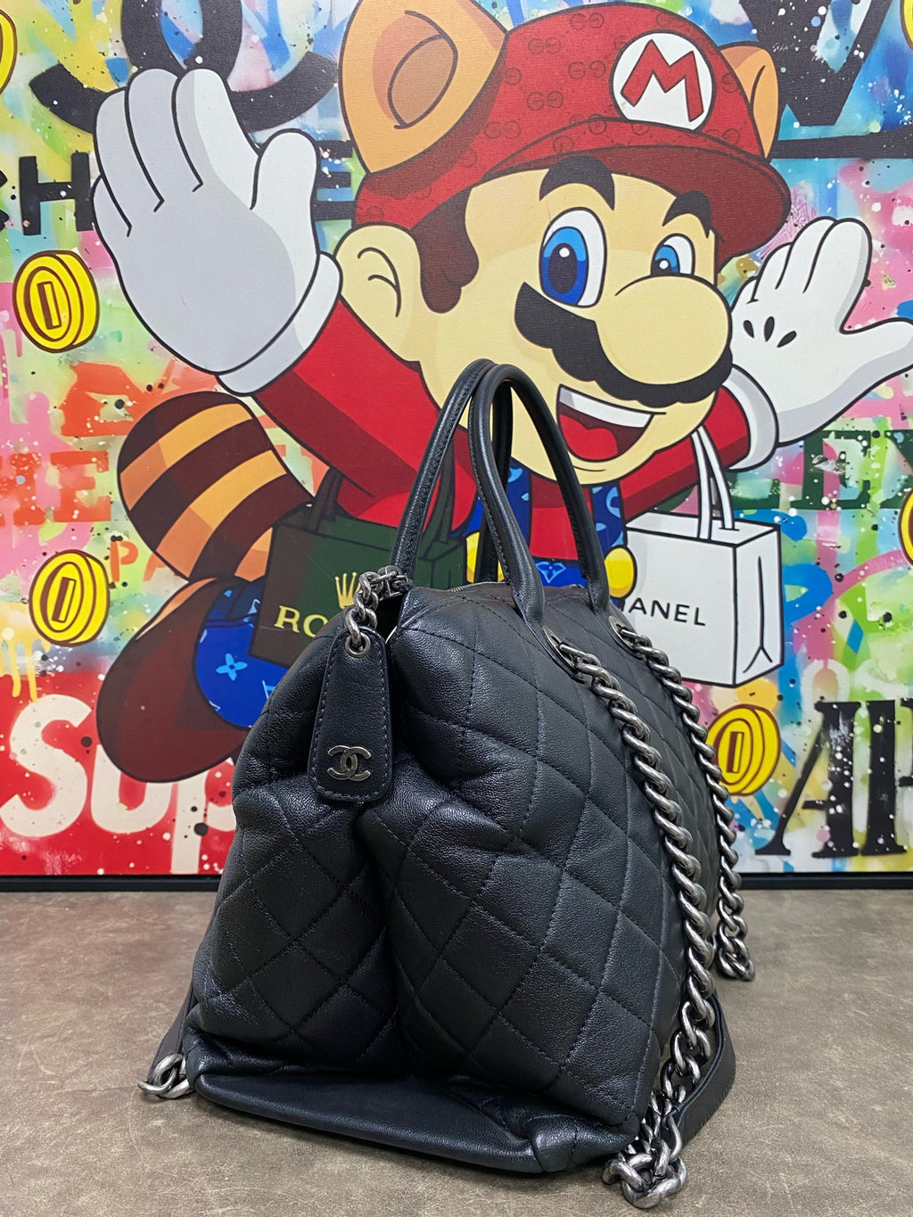 Chanel Metal Silver Tote