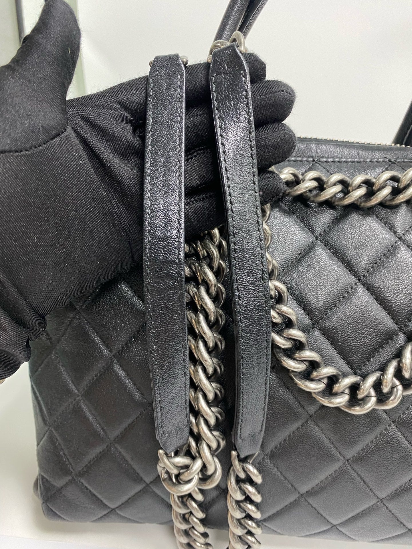 Chanel Metal Silver Tote
