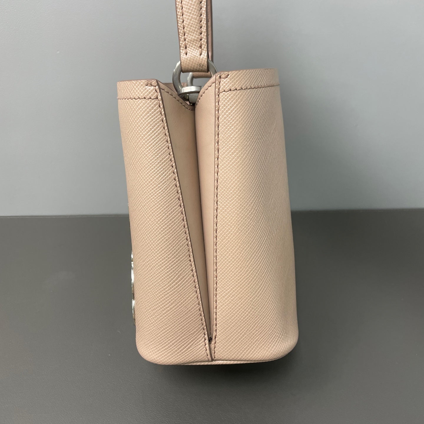 Prada Metal Bucket & Drawstring Bag