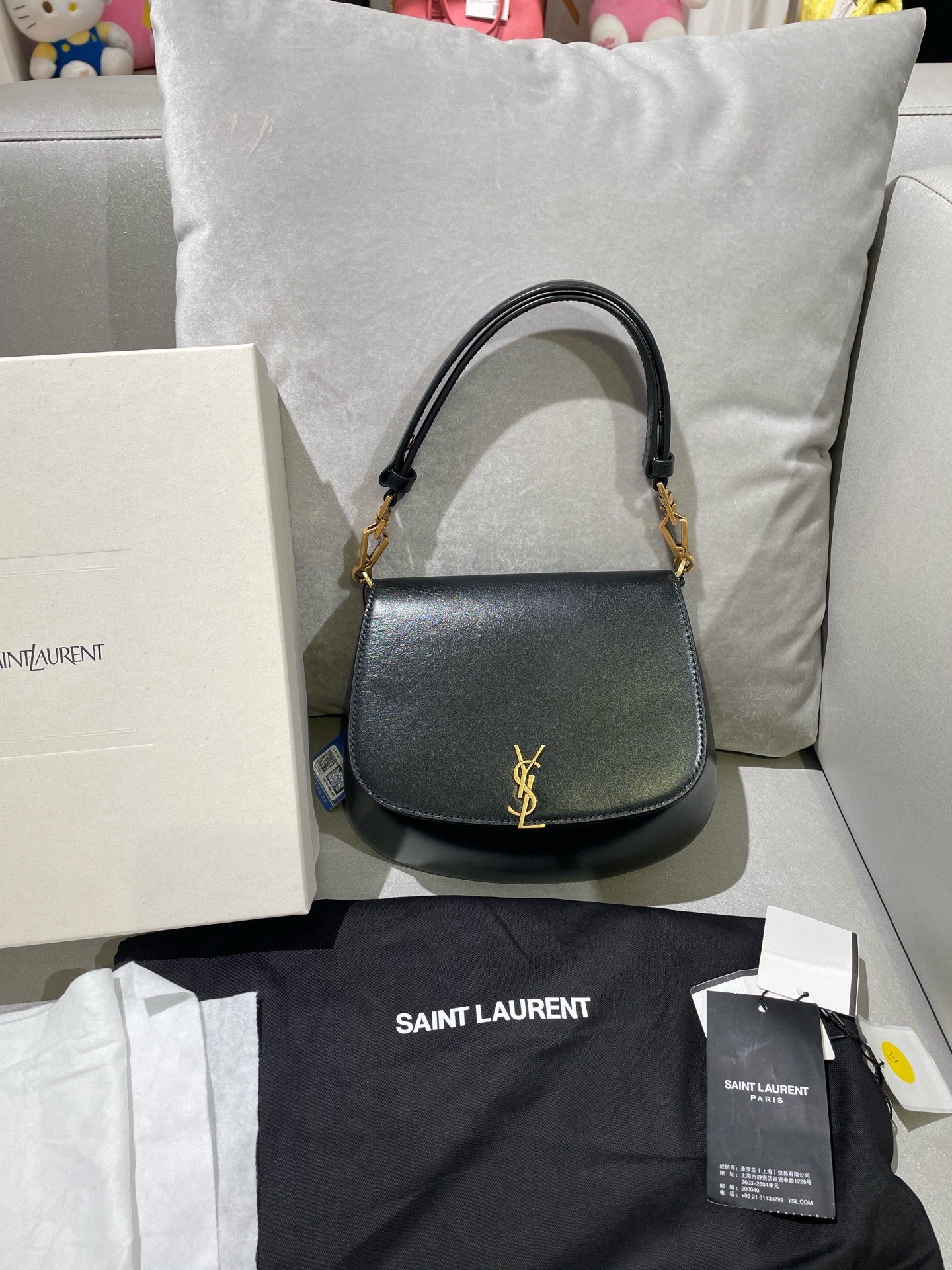 Saint laurent VOLTAIRE BOX SAINT LAURENT top-handle bag Black 8008460SX0W1000