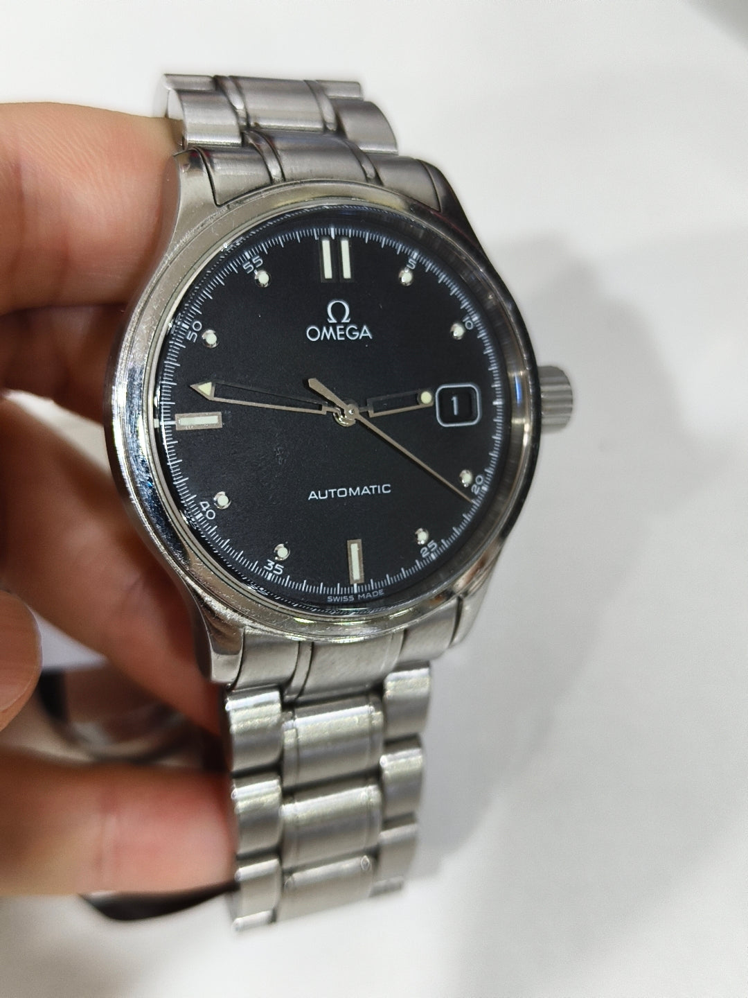 Omega Black Automatic (self-winding) watch