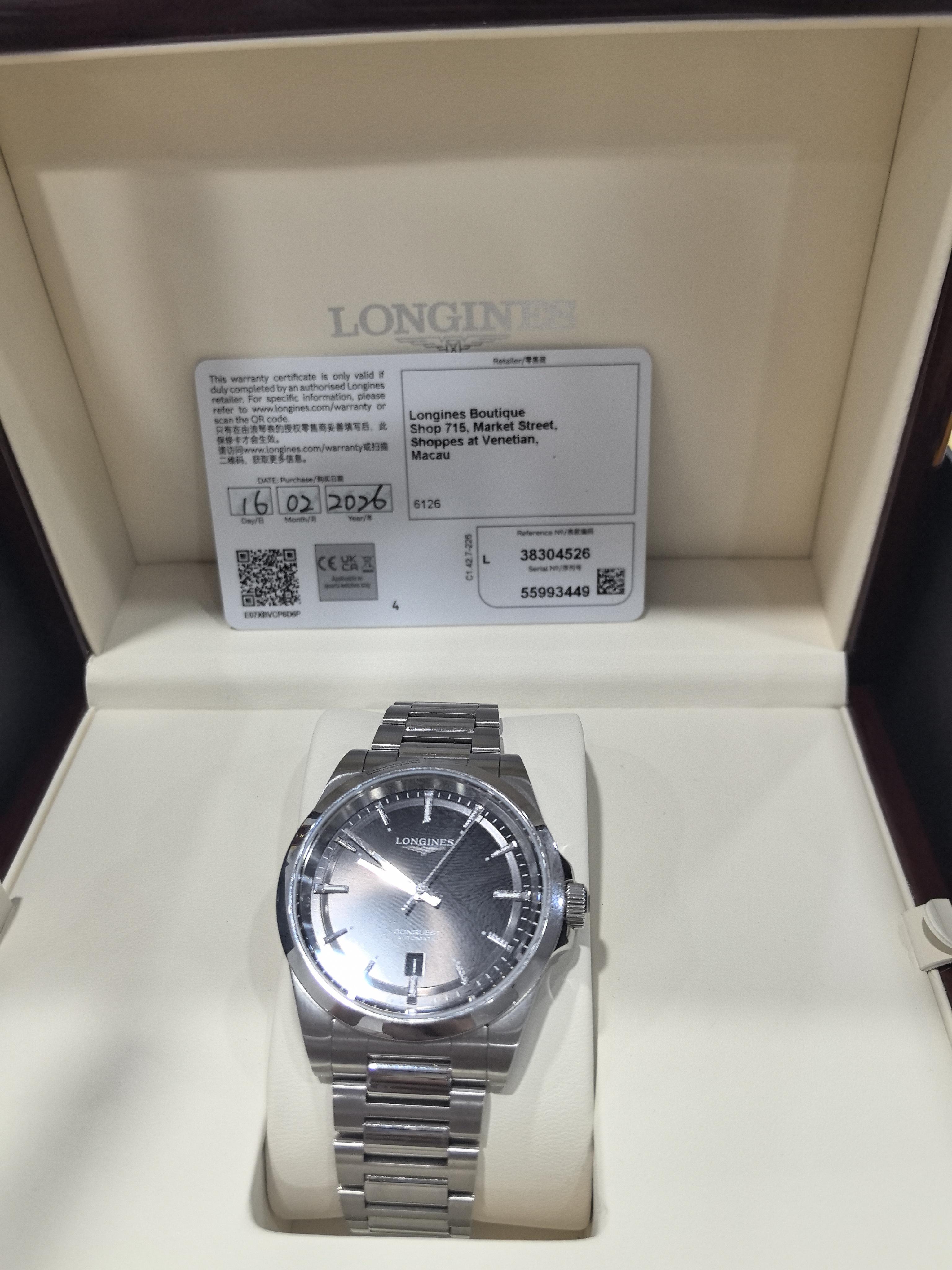 Longines Conquest Series Mechanical watch 41.00mm L3.830.4.52.6