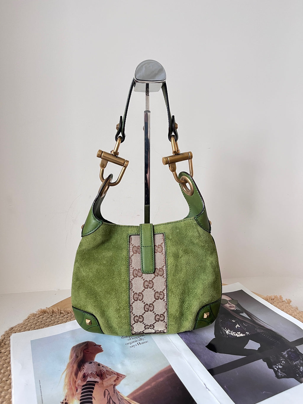 Gucci Alcantara Green