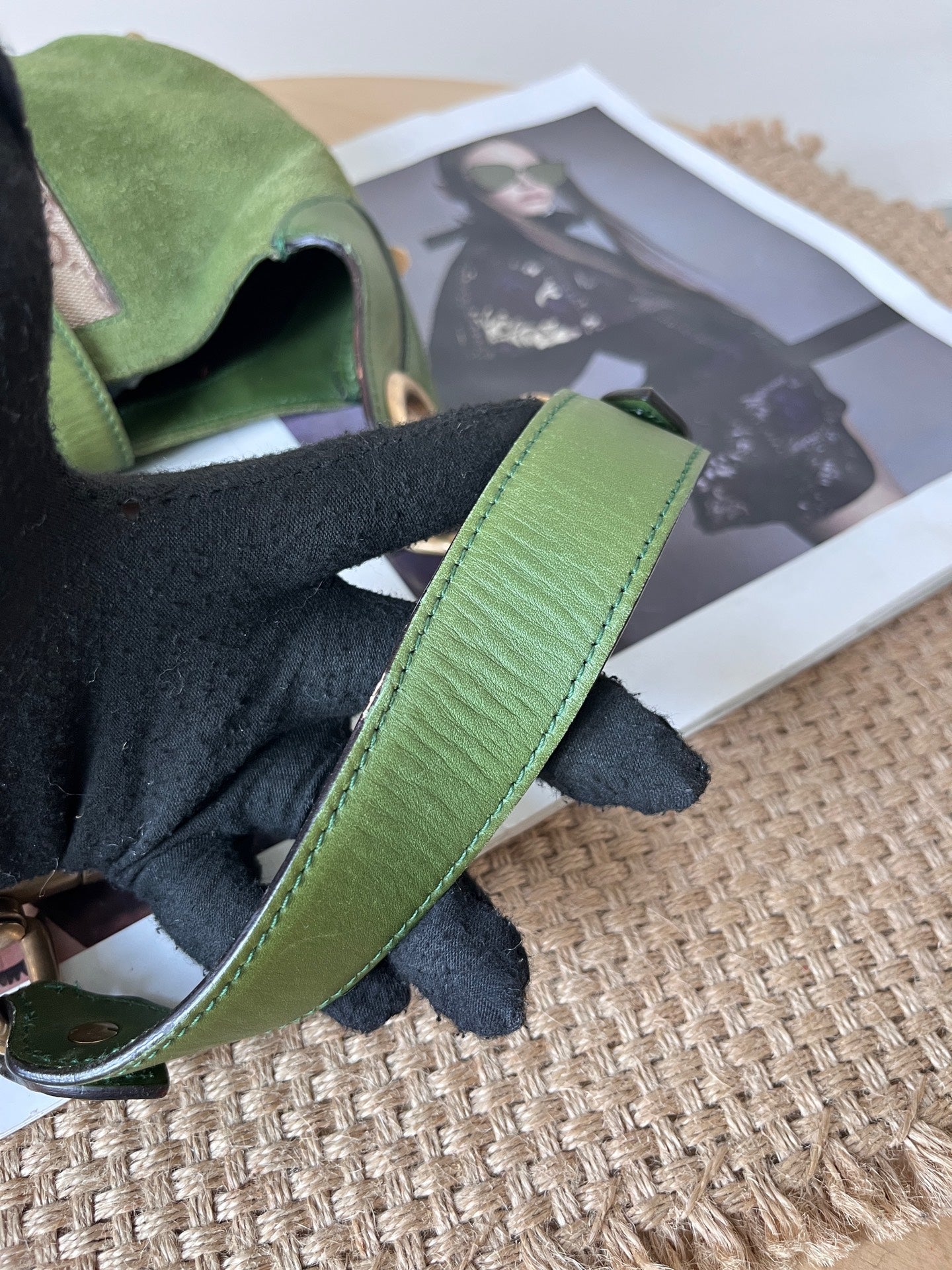 Gucci Alcantara Green