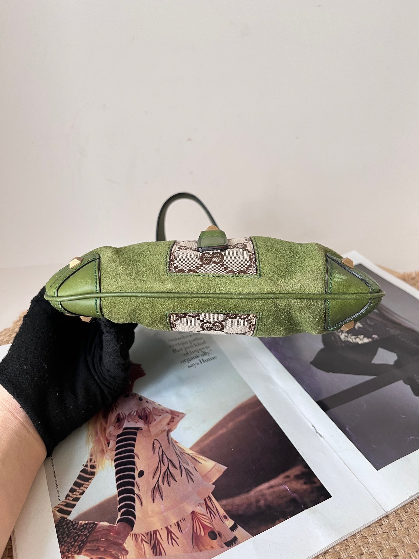 Gucci Alcantara Green