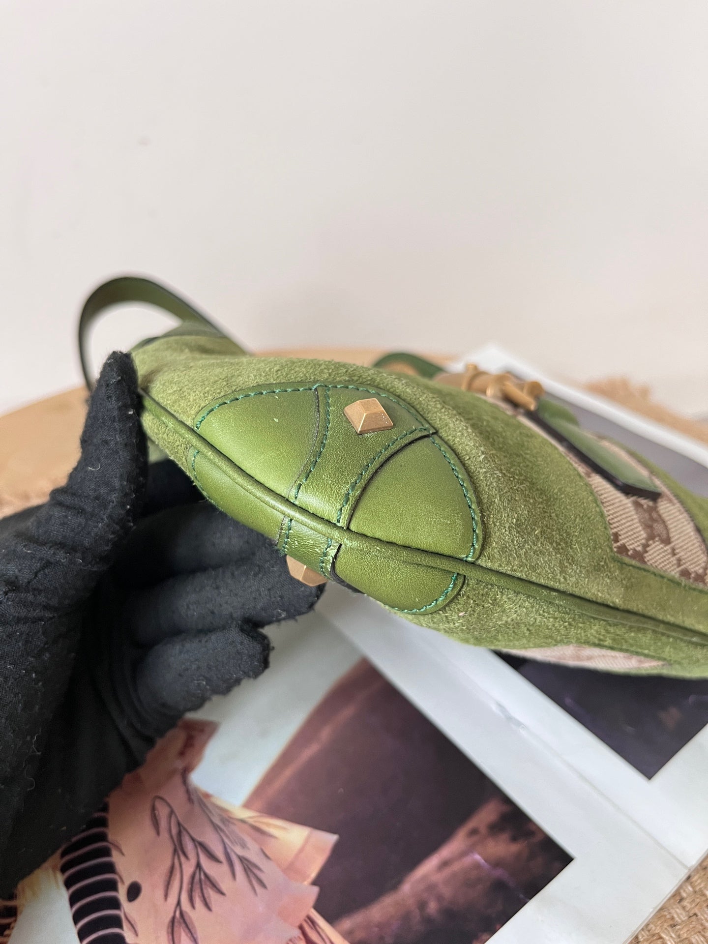 Gucci Alcantara Green