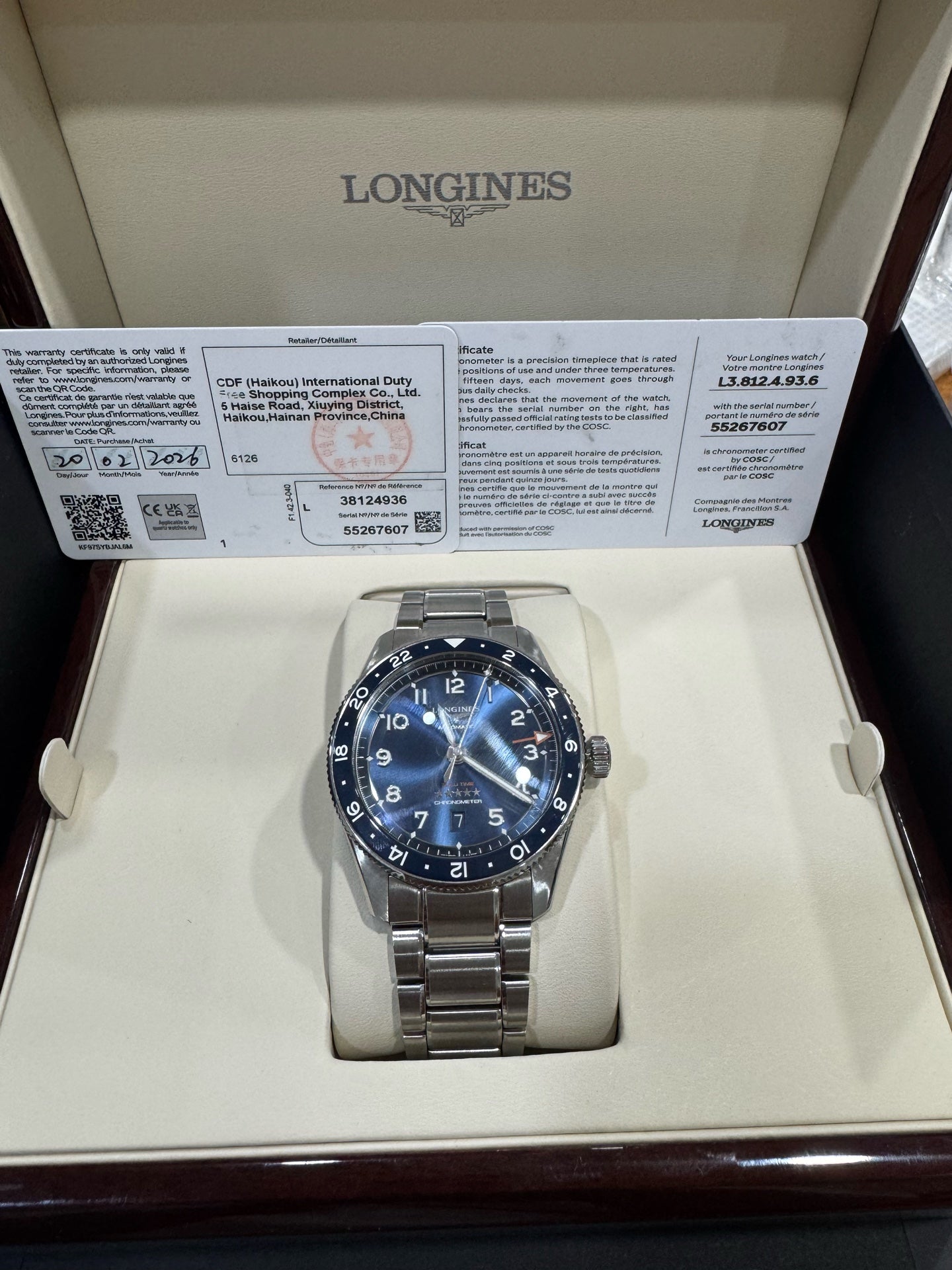 Longines The Pioneer Series Zulu Time Watch Mechanical watch 42.00mm L3.812.4.93.6