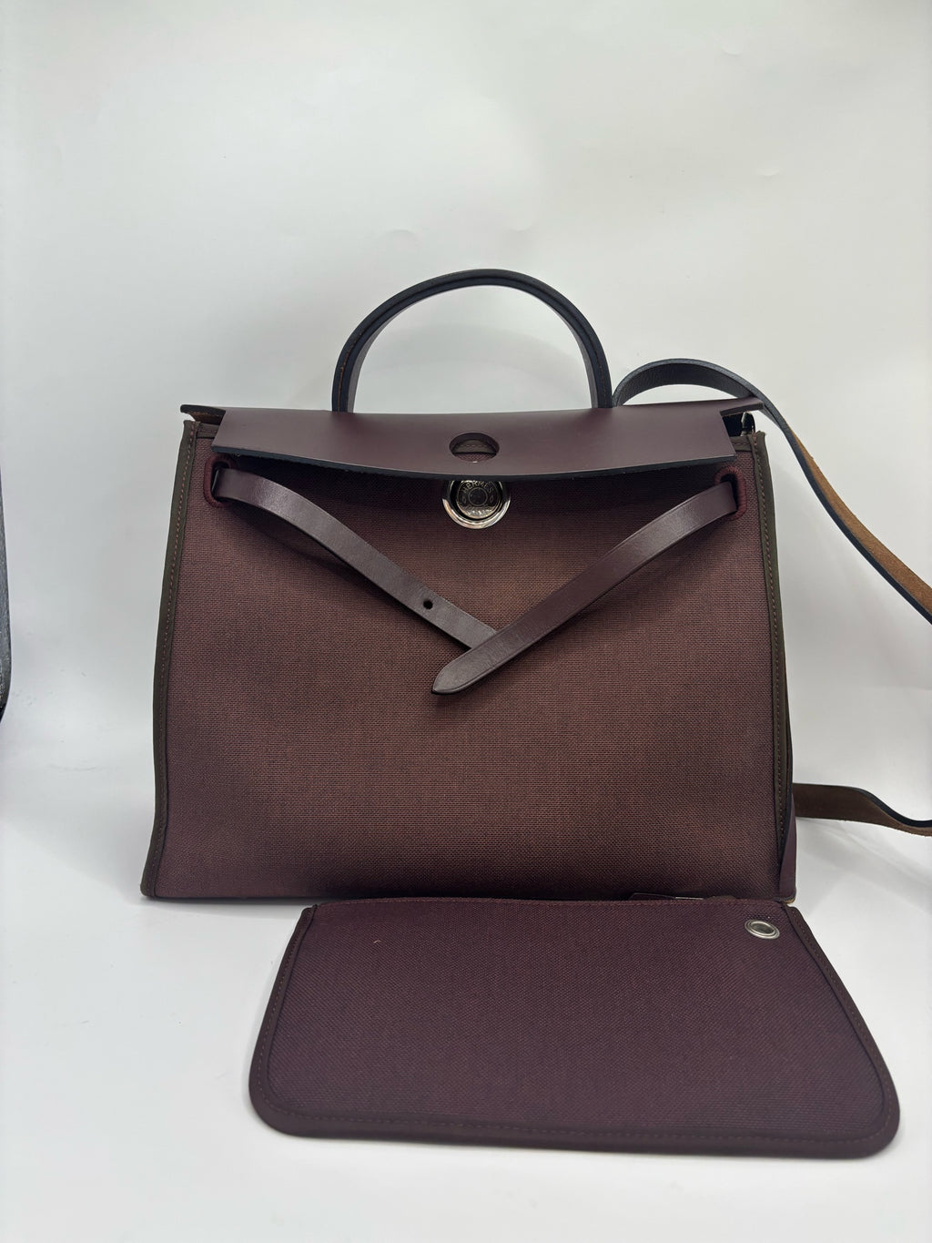 Hermes Canvas Shoulder Bag