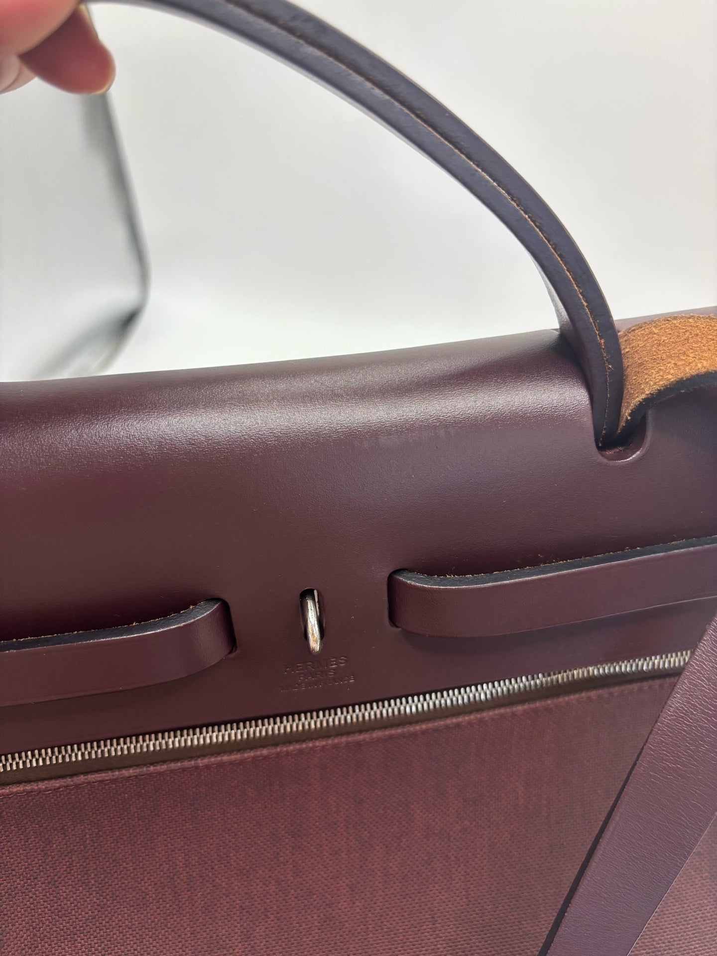 Hermes Canvas Shoulder Bag