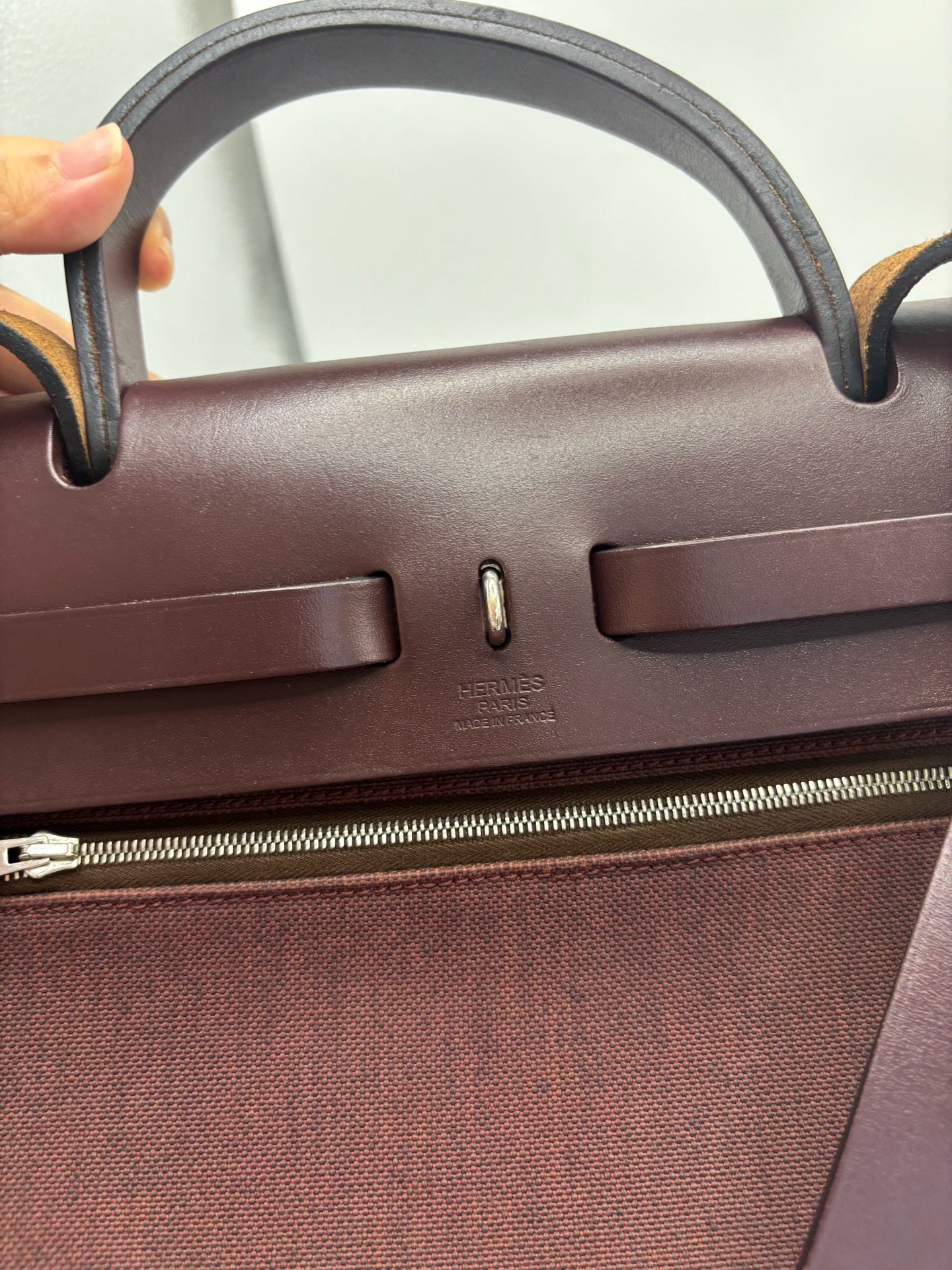 Hermes Canvas Shoulder Bag