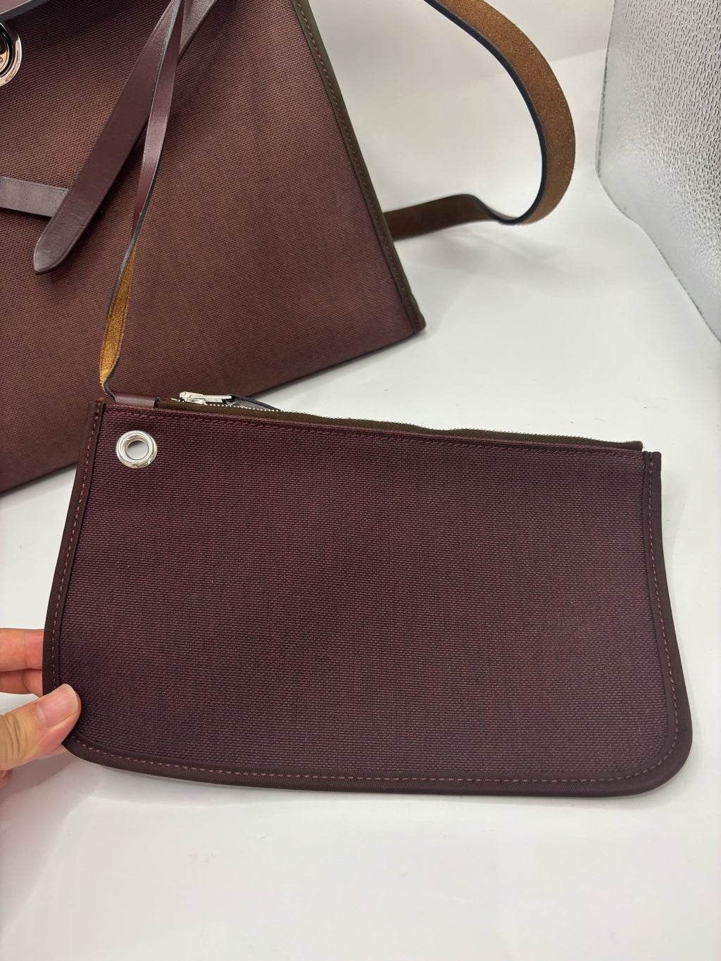 Hermes Canvas Shoulder Bag