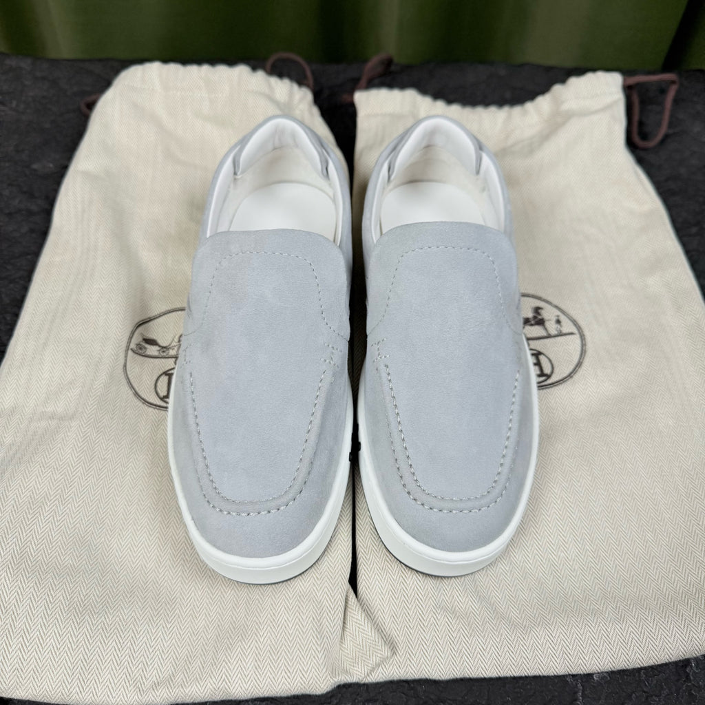 Hermes Alcantara Blue Skate shoes