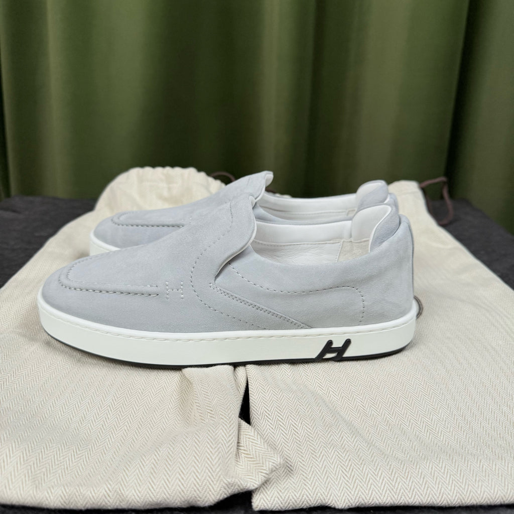 Hermes Alcantara Blue Skate shoes