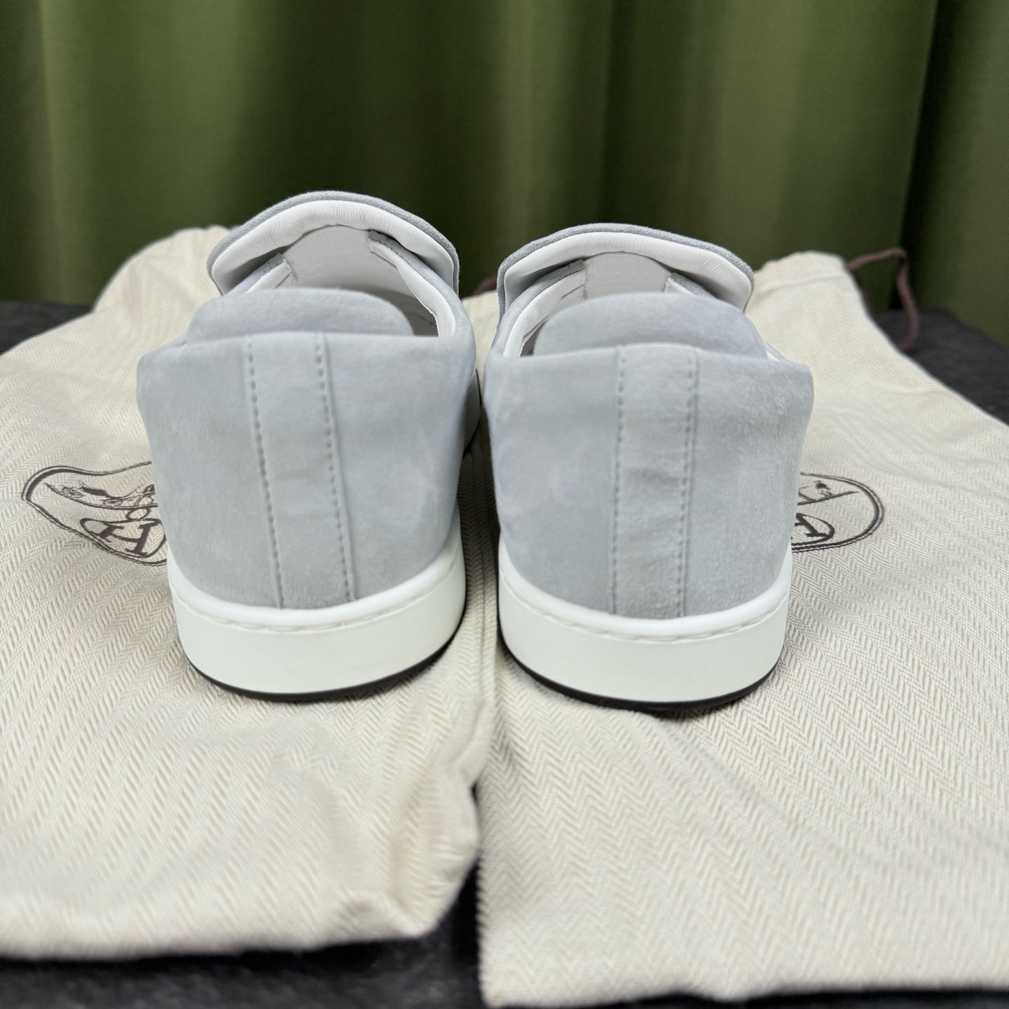 Hermes Alcantara Blue Skate shoes