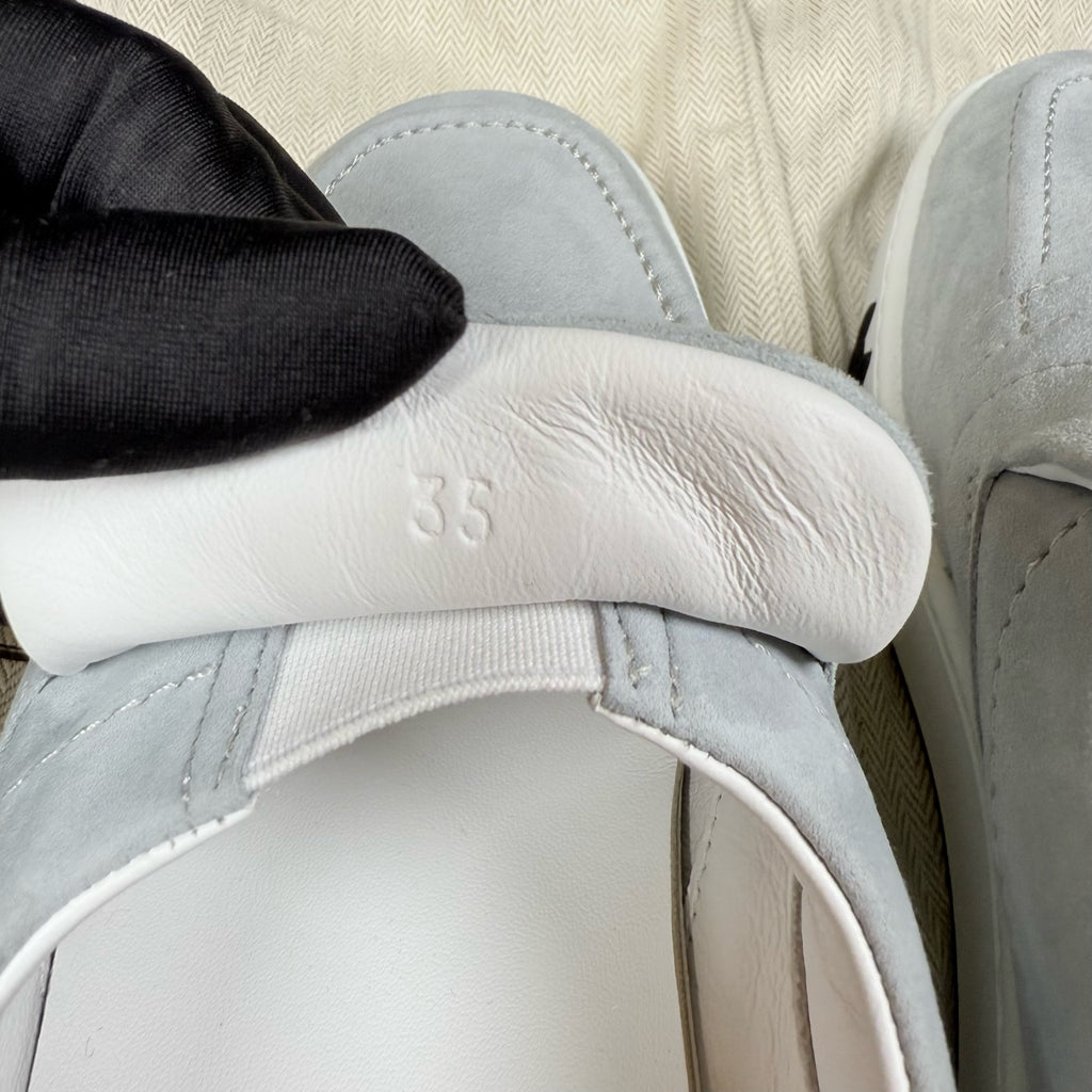 Hermes Alcantara Blue Skate shoes
