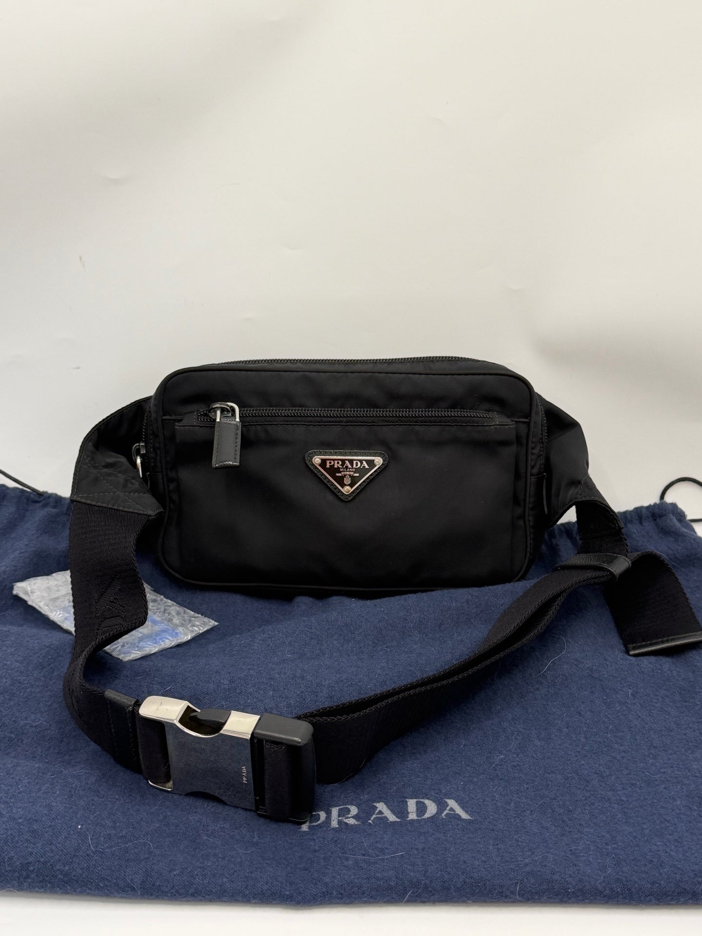 Prada Cordura Black Belt Bag & Fanny Pack