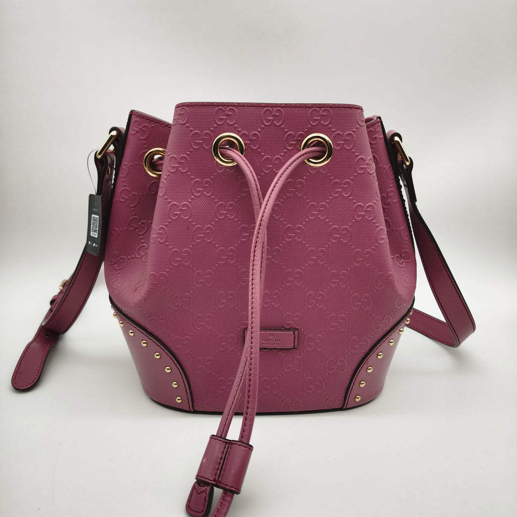 Gucci Purple Bucket & Drawstring Bag