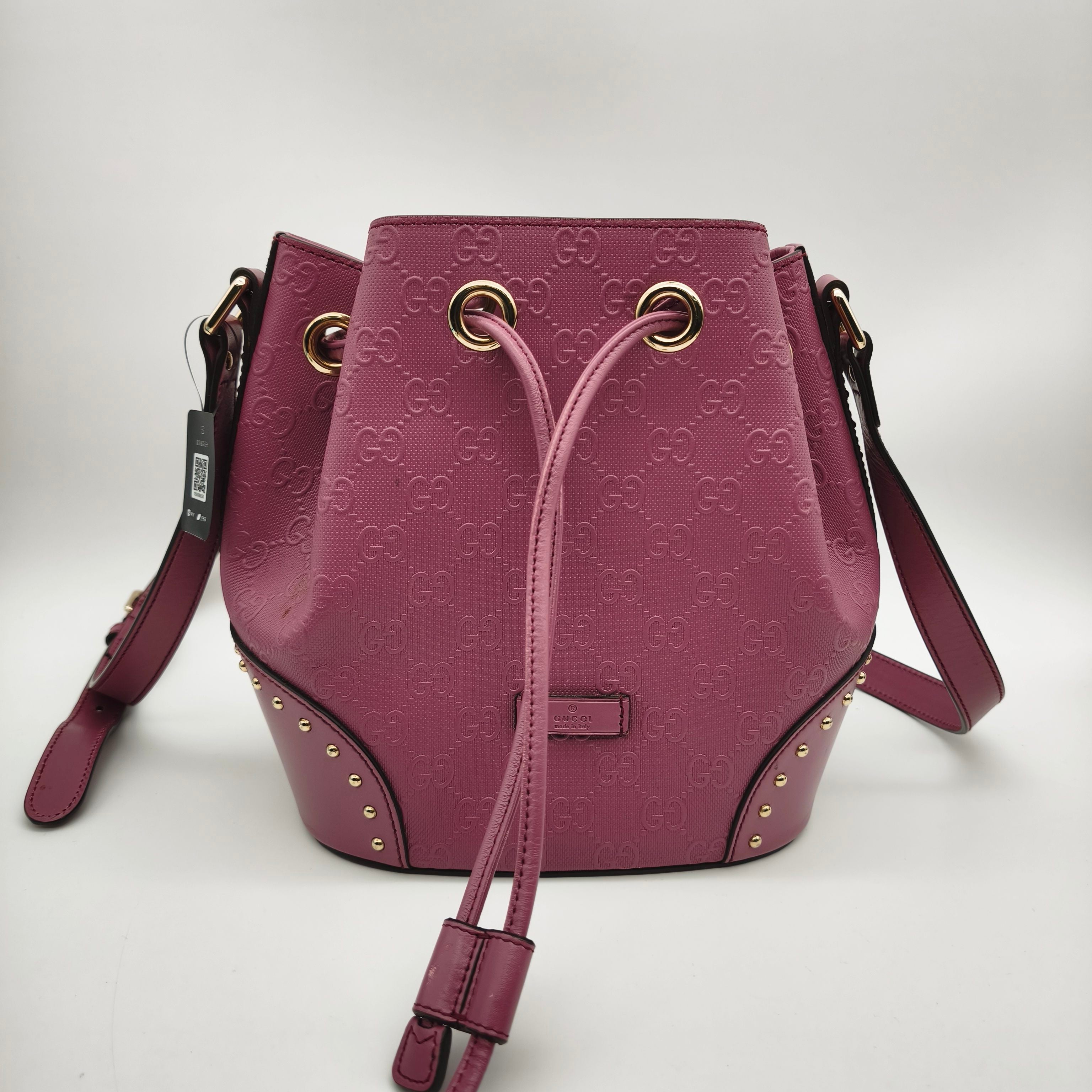 Gucci Purple Bucket & Drawstring Bag
