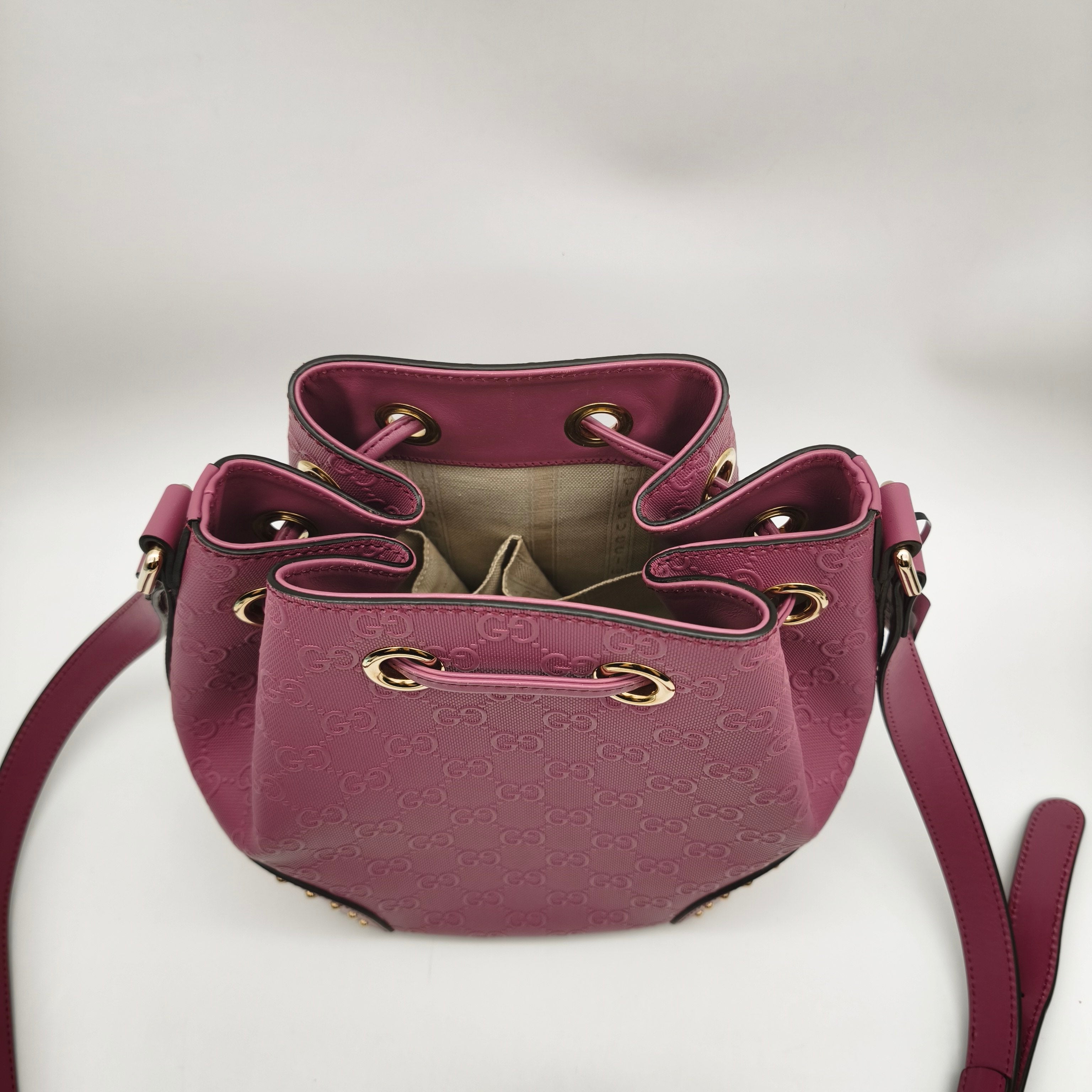 Gucci Purple Bucket & Drawstring Bag