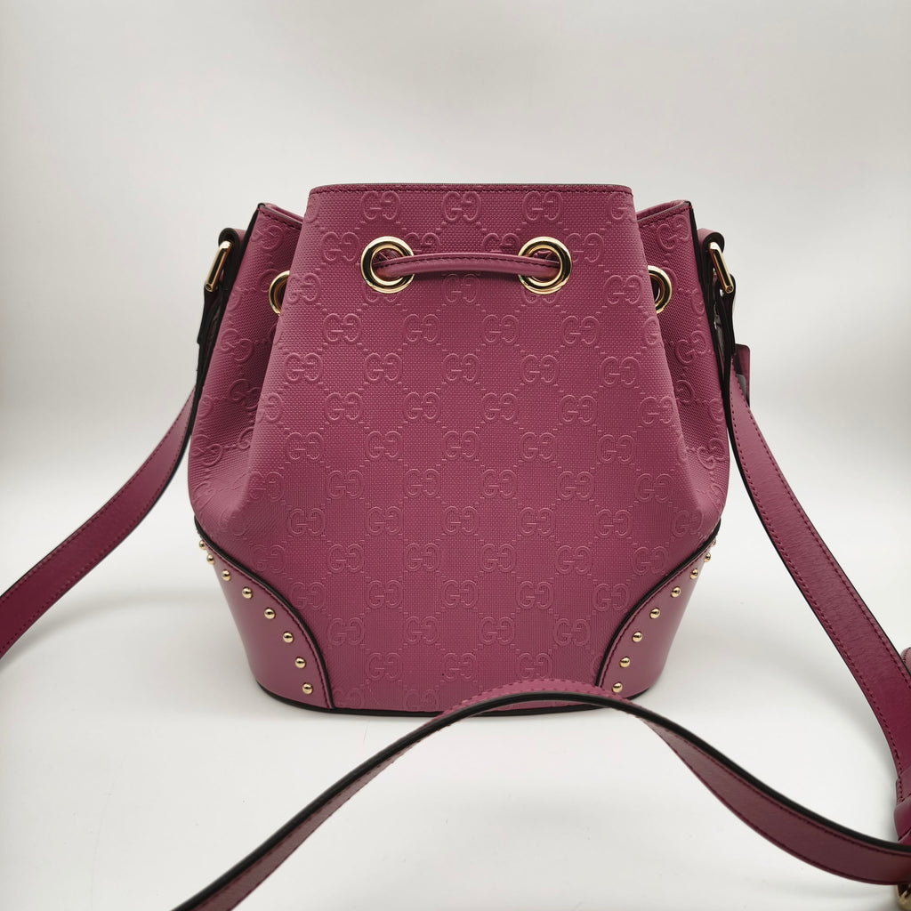 Gucci Purple Bucket & Drawstring Bag