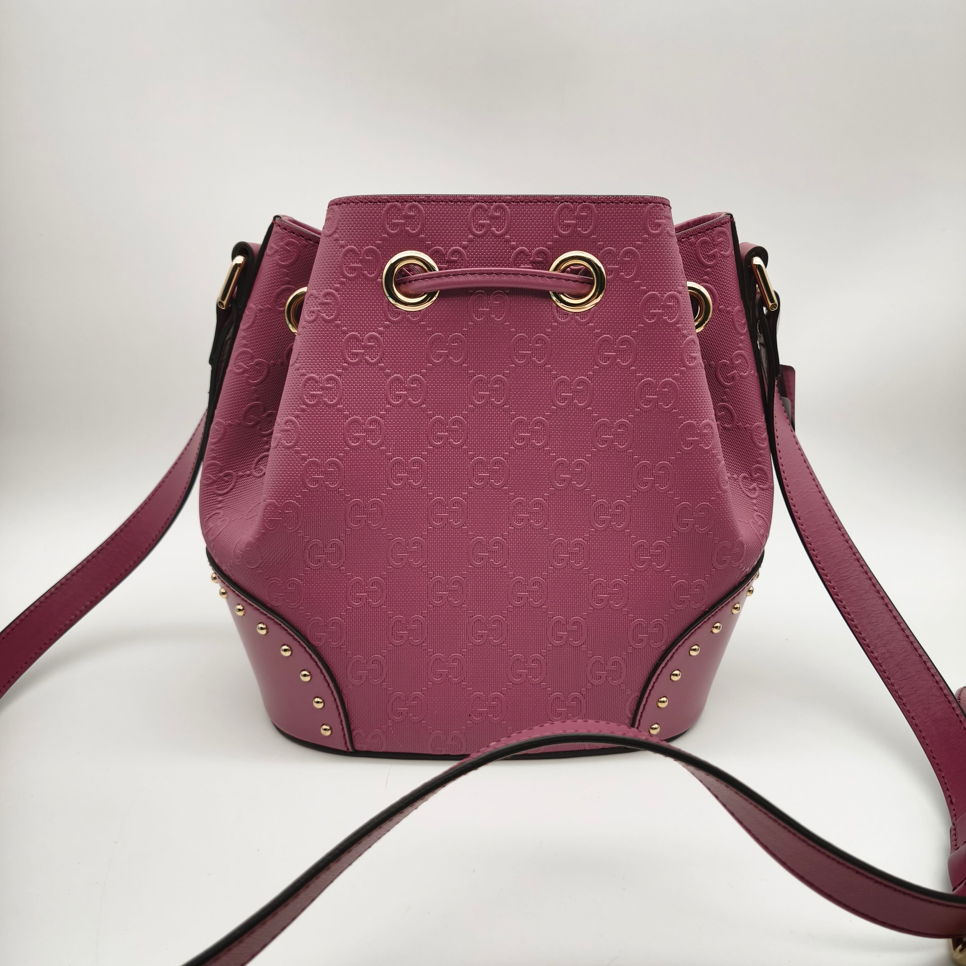 Gucci Purple Bucket & Drawstring Bag