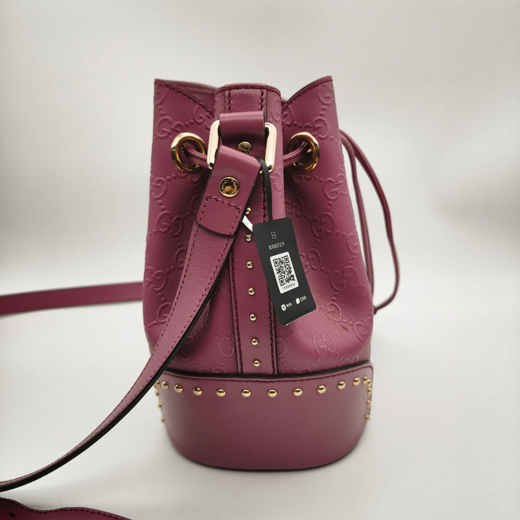 Gucci Purple Bucket & Drawstring Bag
