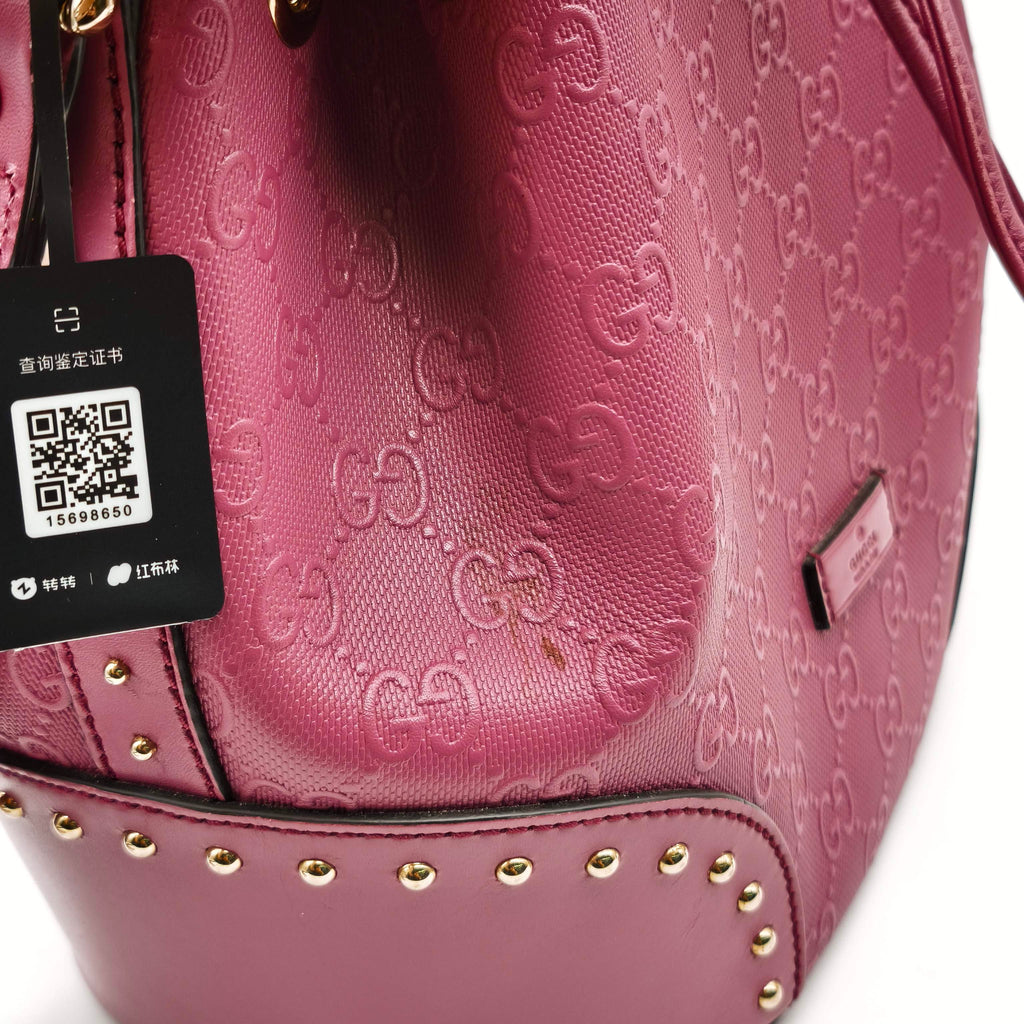 Gucci Purple Bucket & Drawstring Bag