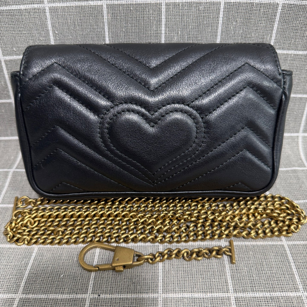 Gucci GG Marmont Collection Leather Black 476433 DTDCT 1000