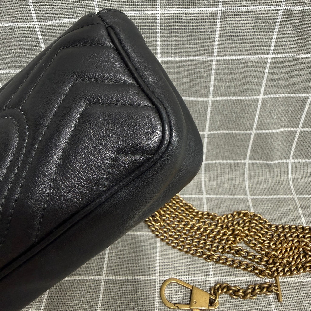 Gucci GG Marmont Collection Leather Black 476433 DTDCT 1000