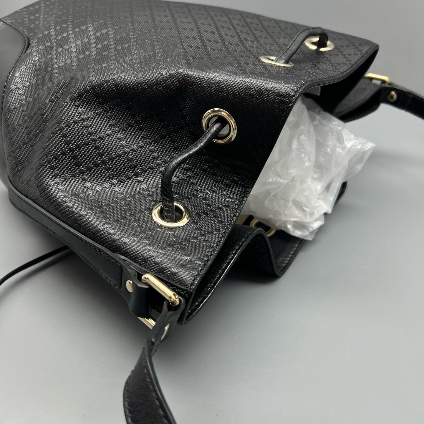 Gucci Black Bucket & Drawstring Bag