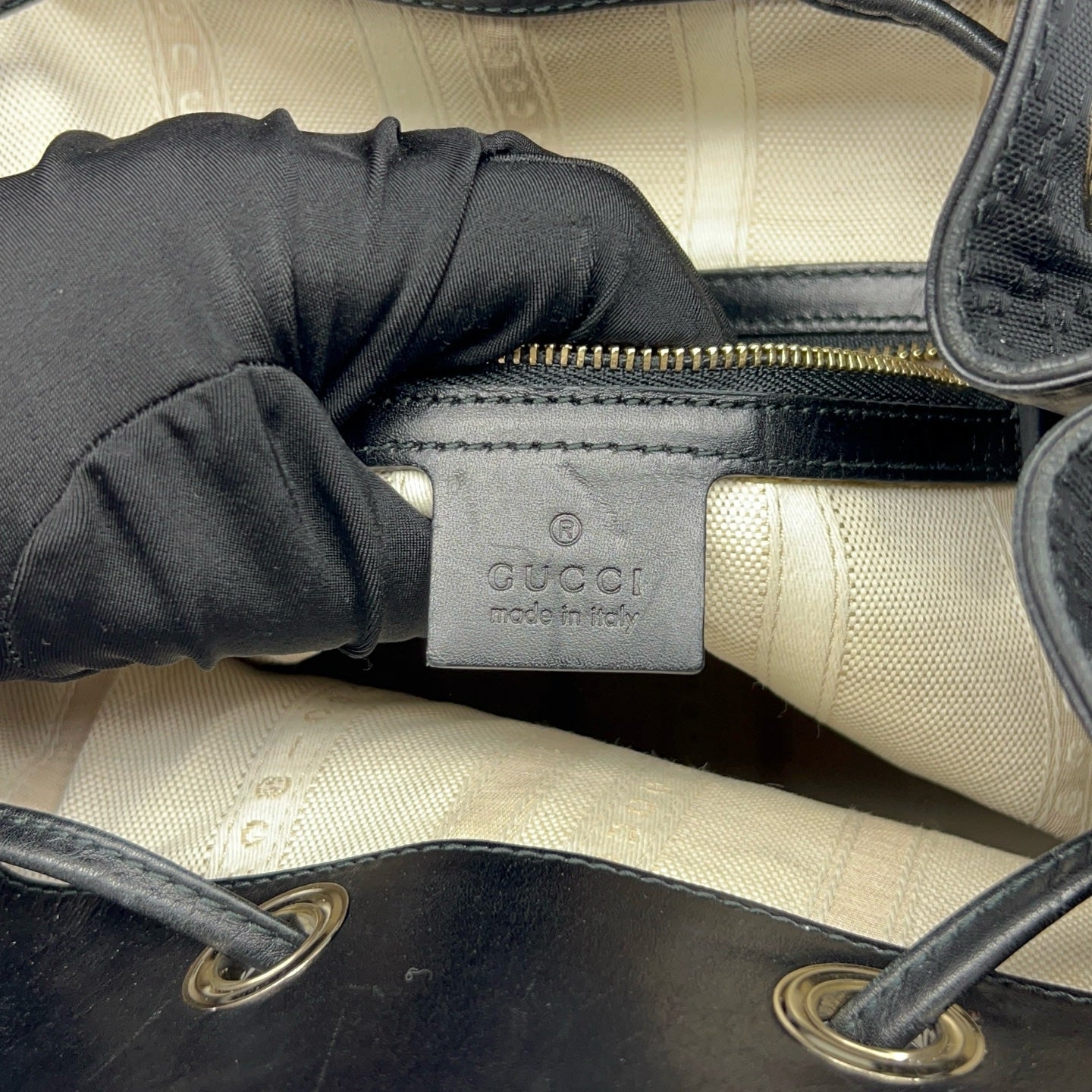 Gucci Black Bucket & Drawstring Bag