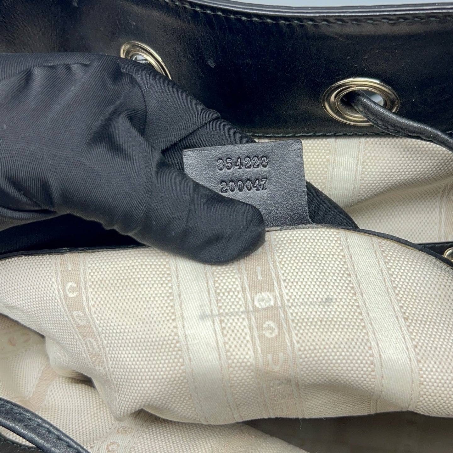 Gucci Black Bucket & Drawstring Bag