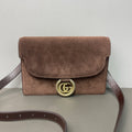 Gucci Alcantara Brown Messenger Bag