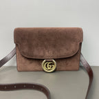 Gucci Alcantara Brown Messenger Bag