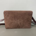 Gucci Alcantara Brown Messenger Bag