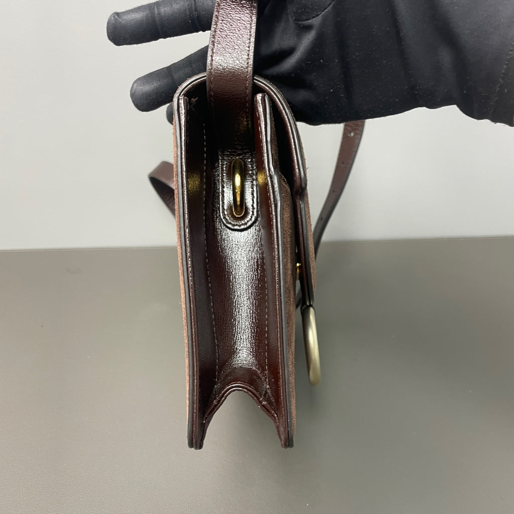 Gucci Alcantara Brown Messenger Bag