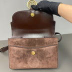 Gucci Alcantara Brown Messenger Bag