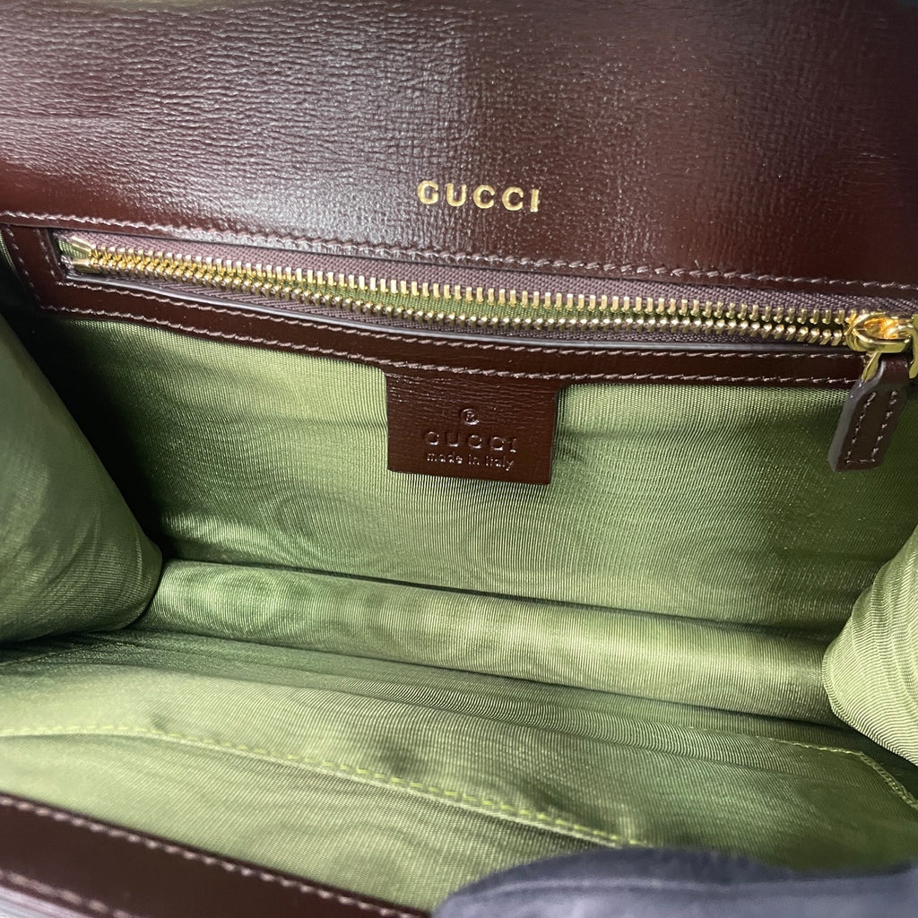Gucci Alcantara Brown Messenger Bag