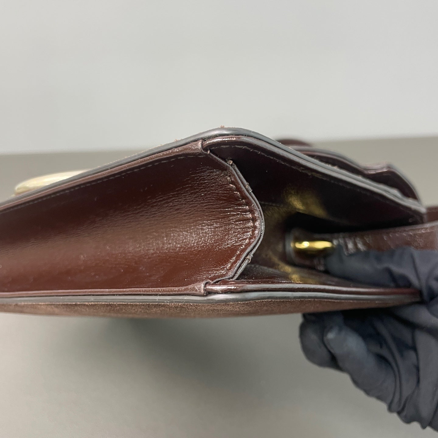 Gucci Alcantara Brown Messenger Bag