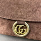 Gucci Alcantara Brown Messenger Bag