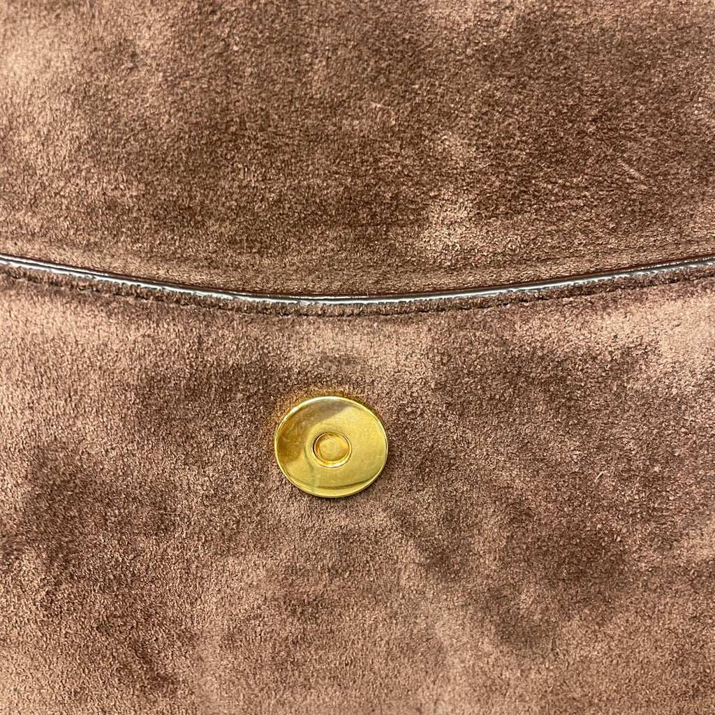 Gucci Alcantara Brown Messenger Bag