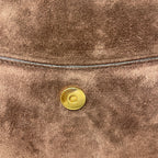 Gucci Alcantara Brown Messenger Bag