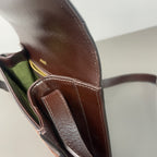 Gucci Alcantara Brown Messenger Bag