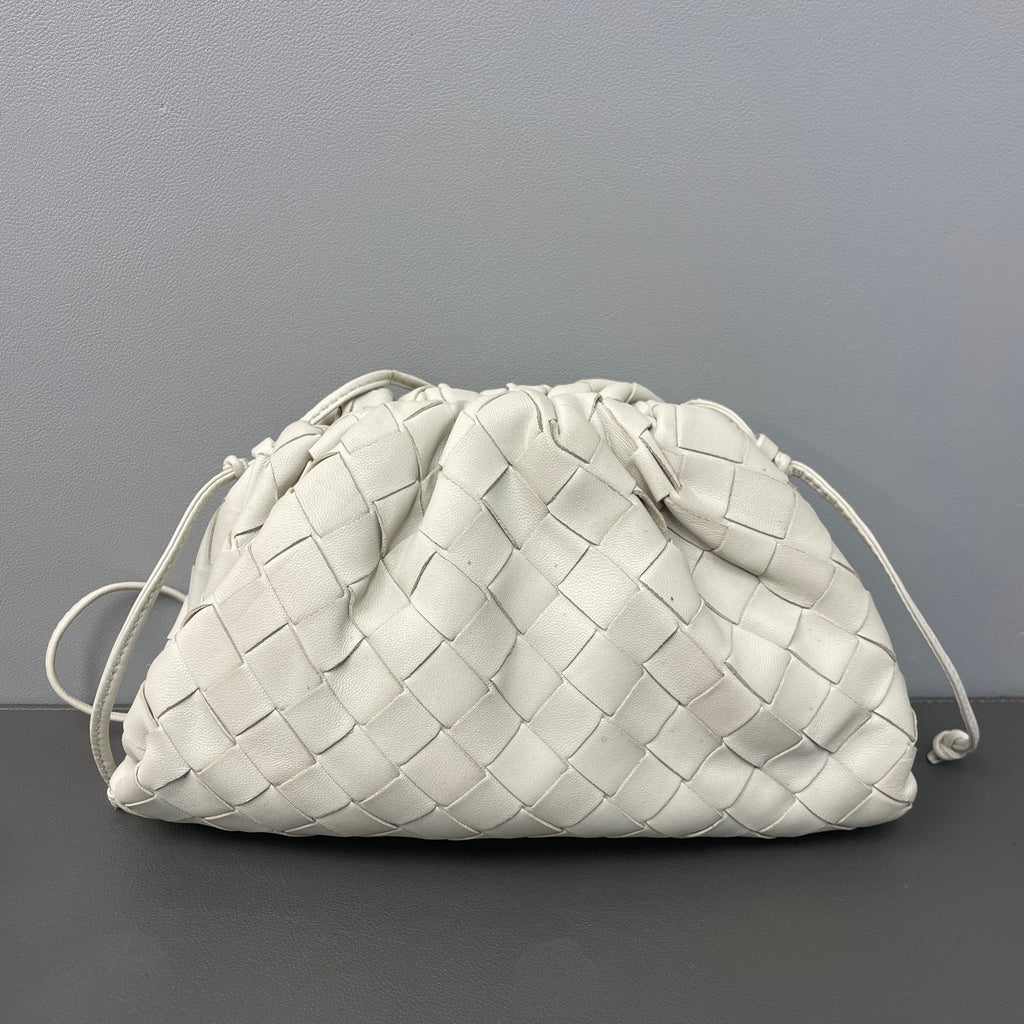 Bottega Veneta White Clutch