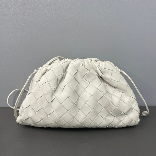 Bottega Veneta White Clutch