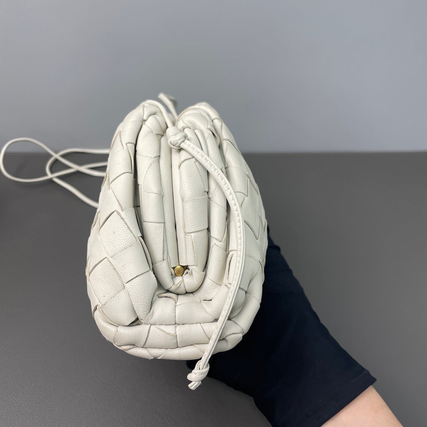 Bottega Veneta White Clutch