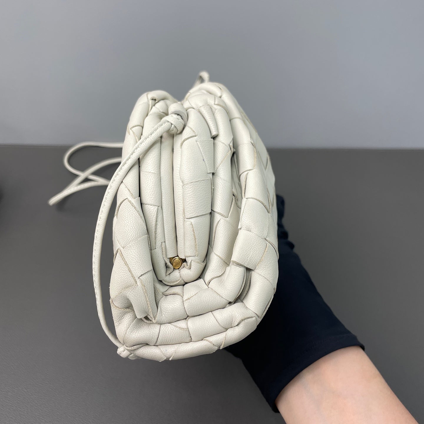 Bottega Veneta White Clutch