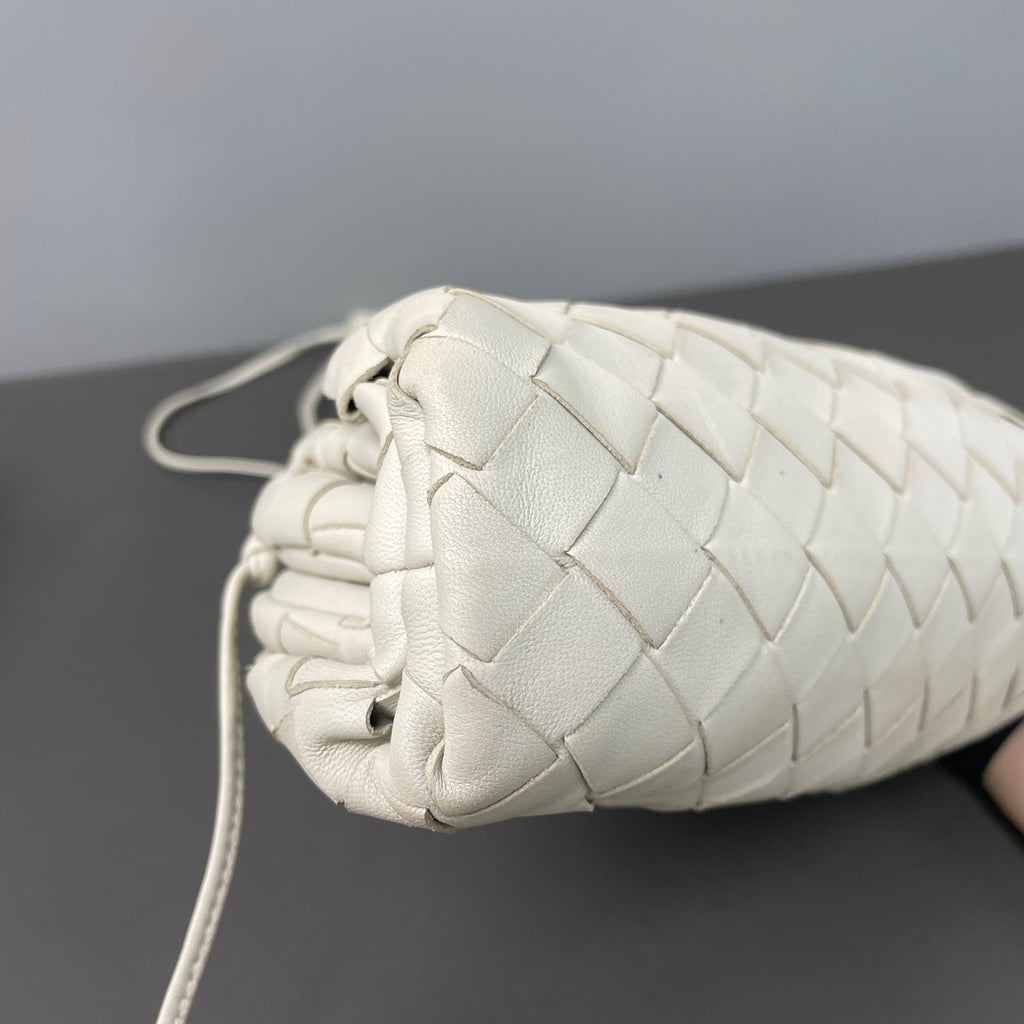 Bottega Veneta White Clutch