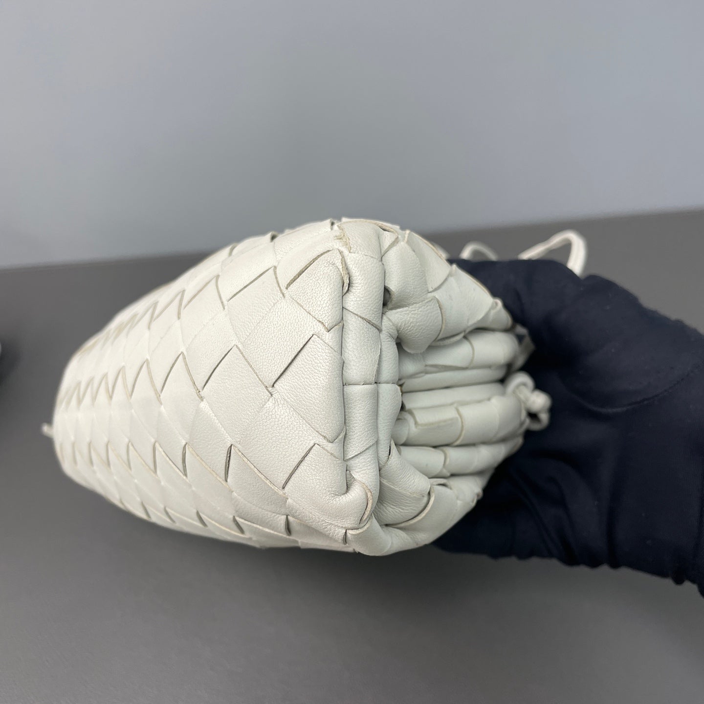 Bottega Veneta White Clutch